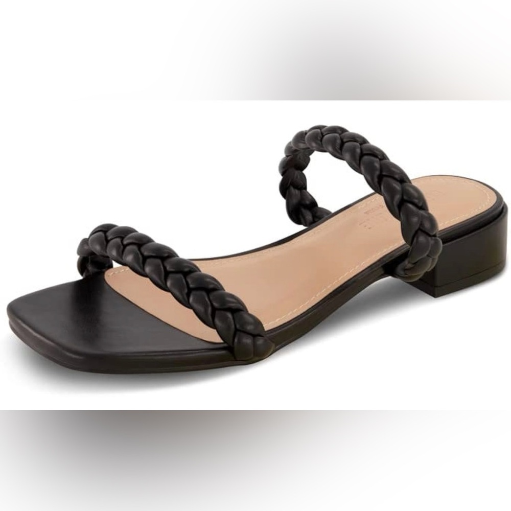 CUSHIONAIRE Two strap braided sandal